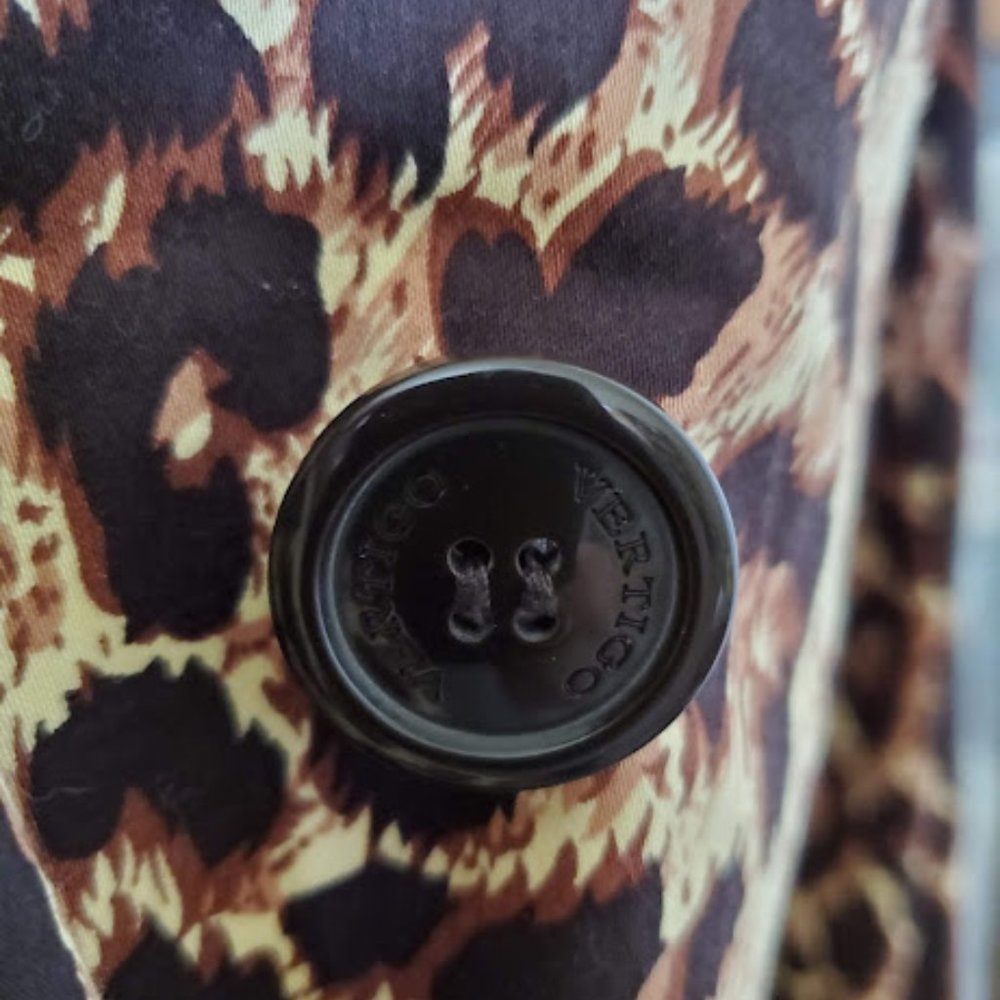 VERTIGO PARIS Cheetah Leopard Trench Jacket - Picture 7 of 11